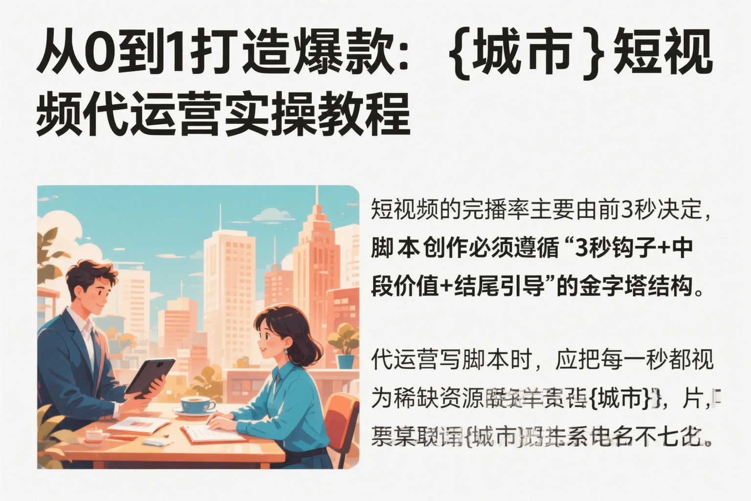 从0到1打造爆款：广州短视频代运营实操教程