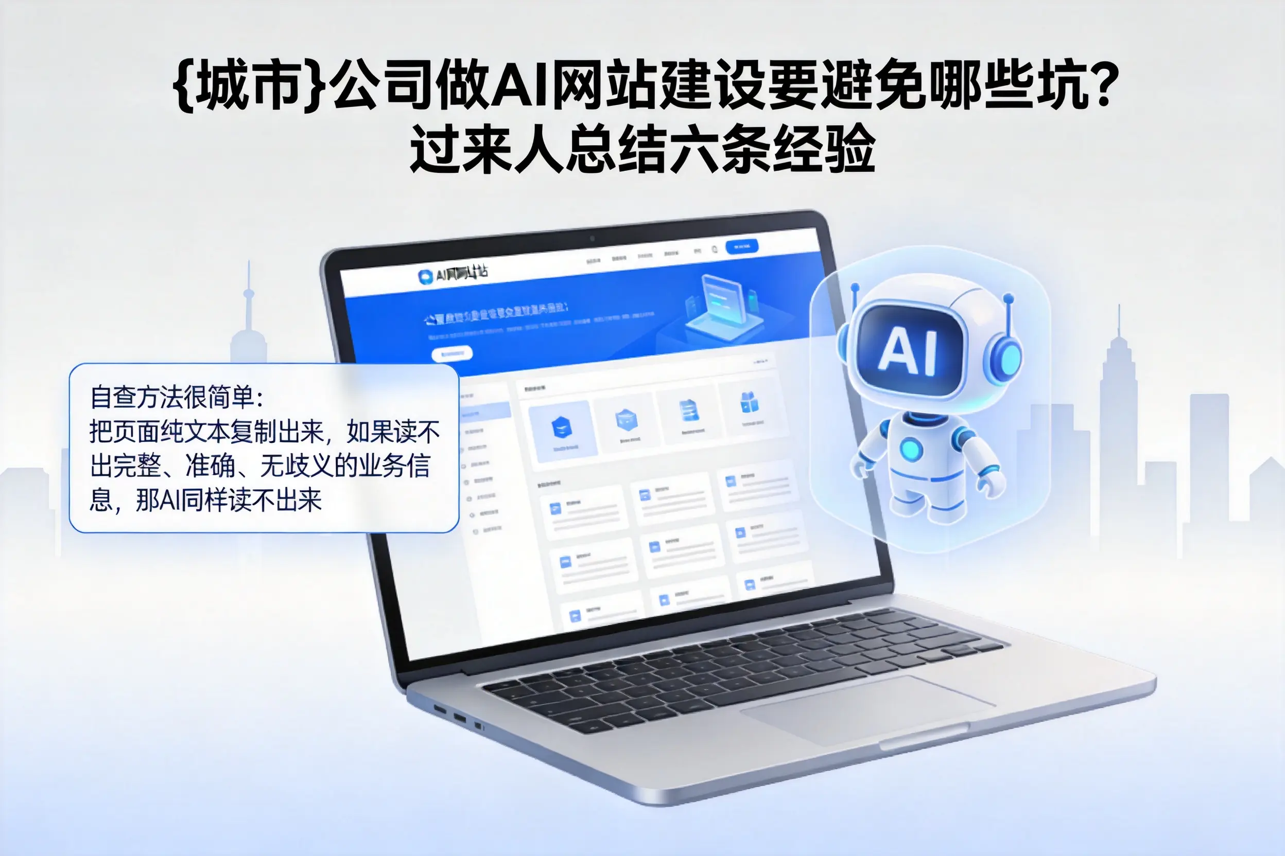 广州公司做AI网站建设要避免哪些坑？过来人总结六条经验