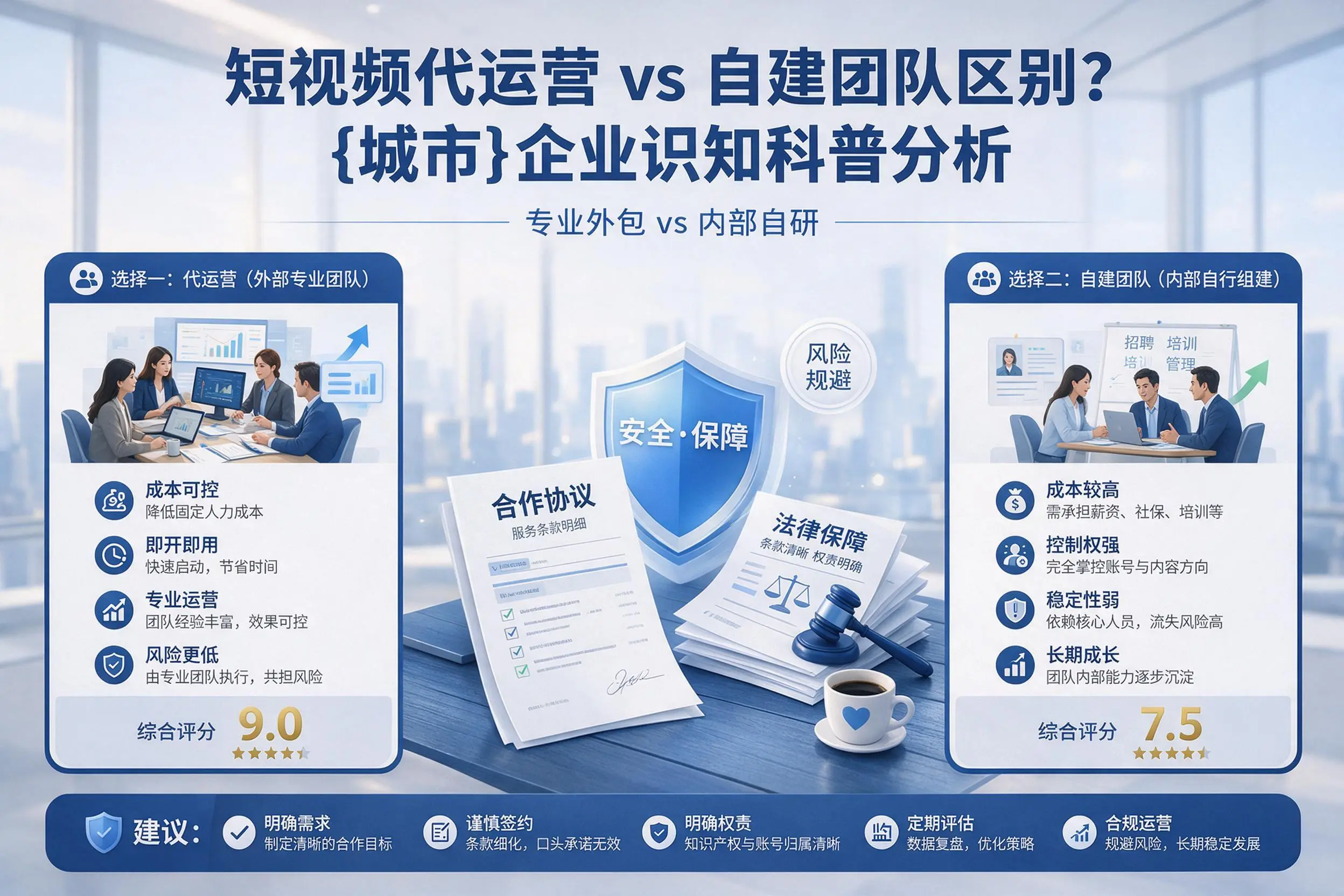 短视频代运营与自建团队区别？广州企业认知科普分析