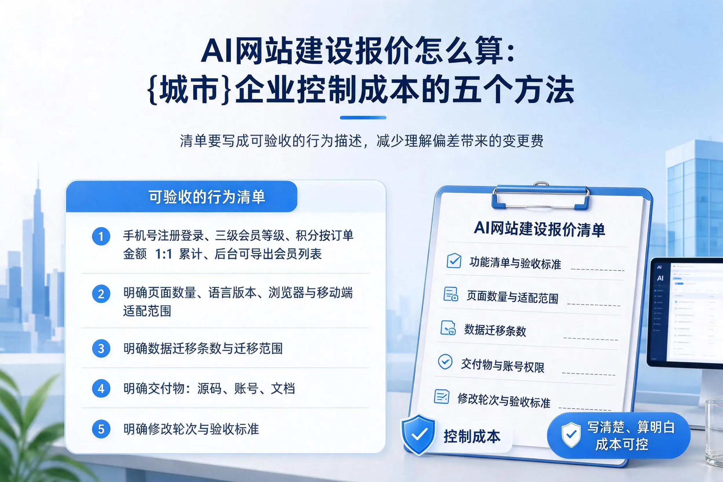 AI网站建设报价怎么算:广州企业控制成本的五个方法