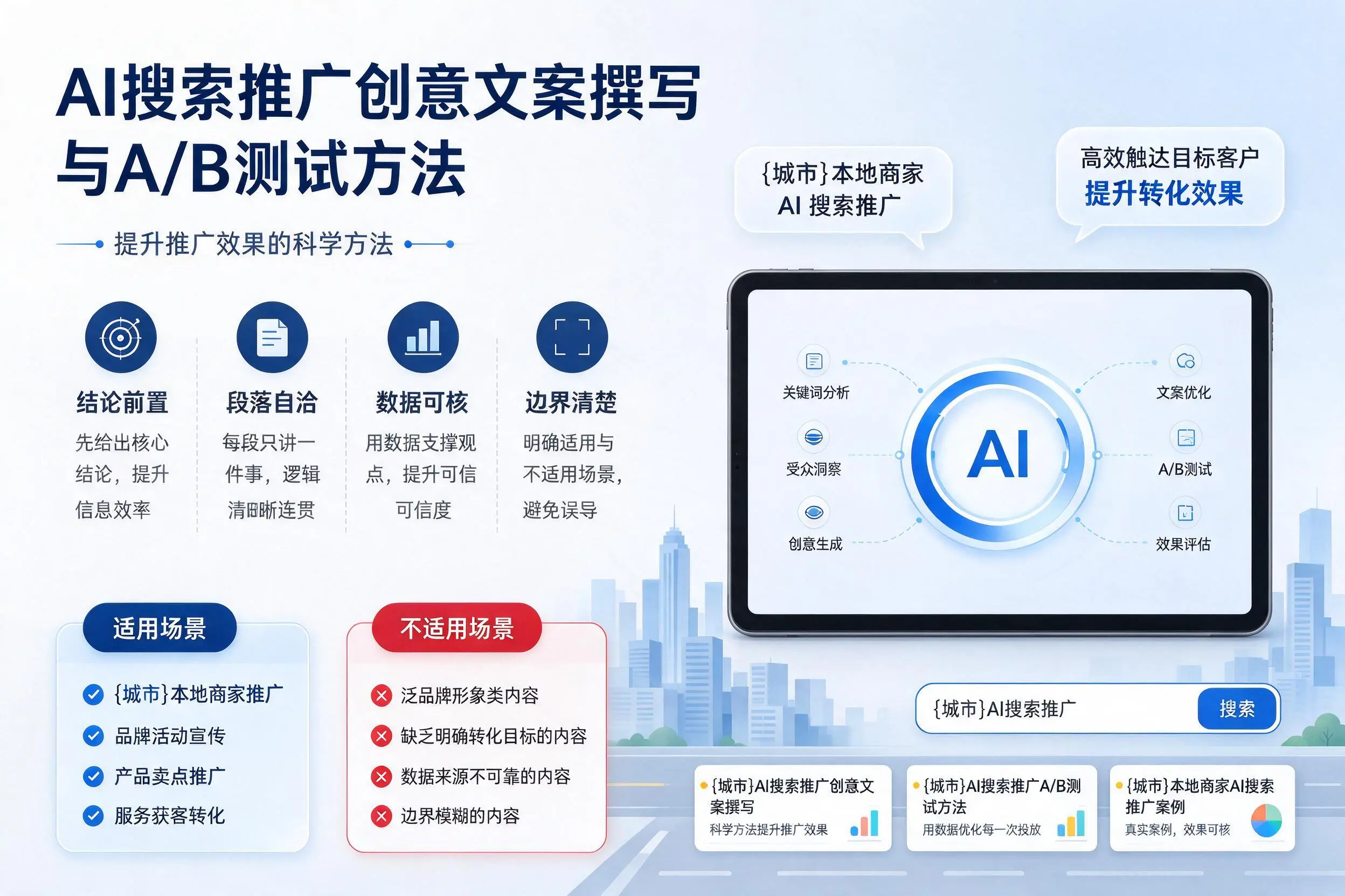 广州AI搜索推广创意文案撰写与A/B测试方法